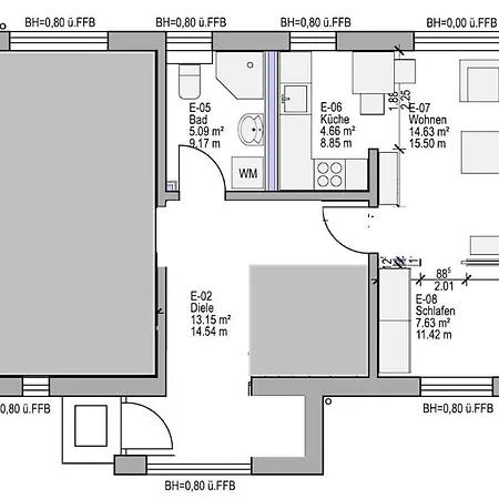 شقة Ruhige Einliegerwohnung+terrasse